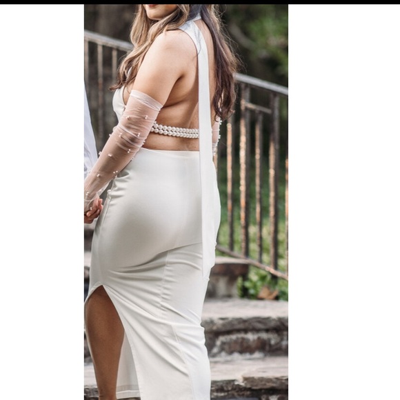 KHANUMS - KARA DRESS - MAXI - IVORY - Picture 5 of 6